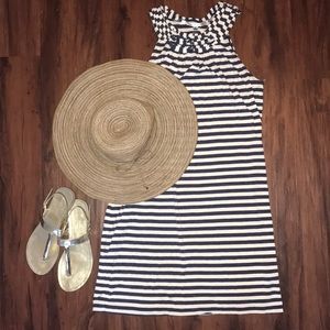 SOLD!!! Max Studio Navy White Stripe Swing Dress